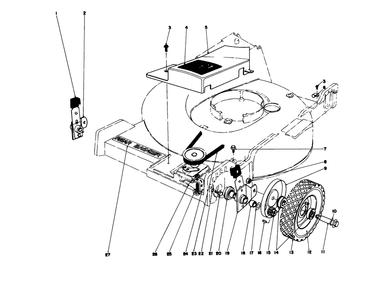 Front Wheel And Pivot Arm Assembly Diagram and Parts List for 20575 8000001 - 8007500 Toro Lawn Mower