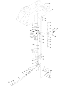 Gear Pump, Idler Arm And Pulley Assembly Diagram and Parts List for 22972 412400000 - 414860999 Toro Lawn Tractor Accessories
