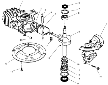 Crankshaft Assembly (Model No. 47pv9-7) Diagram and Parts List for 22045 9900001 - 9999999 Toro Lawn Mower