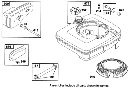 Engine Briggs & Stratton Model 127702-0131-01 Diagram and Parts List for 20908BC 4900001 - 4999999 Toro Lawn Mower