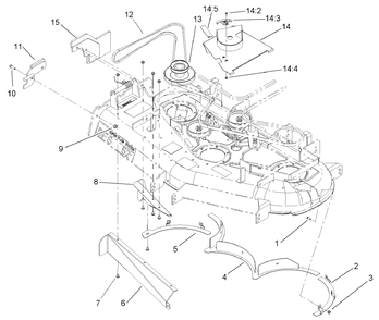 Part Location Diagram of 105-5898 Toro Double Pulley Assembly