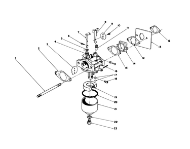 Carburetor Assembly (Engine Model No. 47pf5 & 47pg6) Diagram and Parts List for 20581 7000001 - 7999999 Toro Lawn Mower