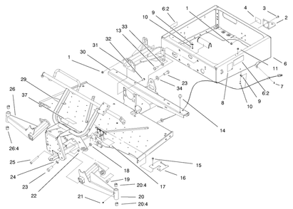 Part Location Diagram of 104-6856 Toro DECAL-CAPACITY