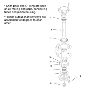 Lefthand Shaft Service Assembly Diagram and Parts List for 74187 (200000501-200999999)(2000) Toro Lawn Mower