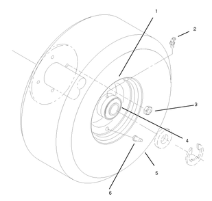 Wheel And Tire Asm Diagram and Parts List for 30177 790001 - 795000 Toro Lawn Tractor Accessories