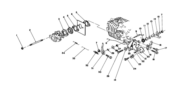 Governor Assembly Diagram and Parts List for 16202 4000001 - 4999999 Toro Lawn Mower