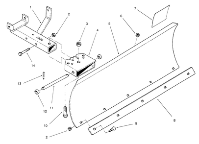 Blade Assembly Diagram and Parts List for 79150 9900001 - 9999999 Toro Lawn Tractor