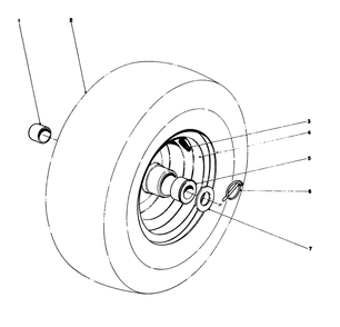 Wheel Assembly Diagram and Parts List for 38155 6000001 - 6999999 Toro Snow Blower