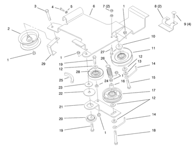 Part Location Diagram of 92-7075 Toro V-BELT