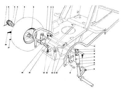 Front Axle Assembly Diagram and Parts List for 57356 5000001 - 5999999 Toro Lawn Tractor