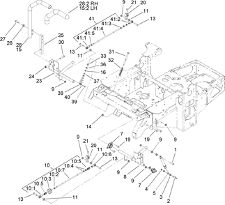 Motion Control Assembly Diagram and Parts List for 74415 (250000001-250005000)(2005) Toro Lawn Mower