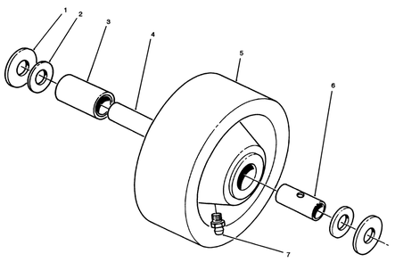 Phenolic Wheel Assembly No. 27-1050 (Optional) Diagram and Parts List for 30564 300001 - 399999 Toro Lawn Mower
