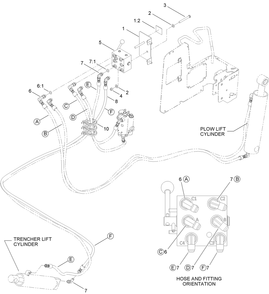 Hydraulic Valve Assembly Diagram and Parts List for 25411 400000000 - 999999999 Toro Lawn Tractor Accessories