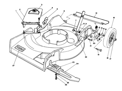 Housing Assembly Diagram and Parts List for 16785 0000001 - 0999999 Toro Lawn Mower