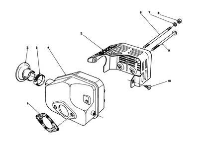 Muffler Assembly (Model No. 47pr4-6) Diagram and Parts List for 26640BC 5900001 - 5999999 Toro Lawn Mower