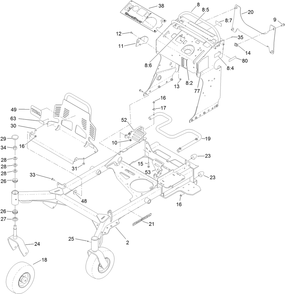 Part Location Diagram of 136-5438 Toro Decal-Caution