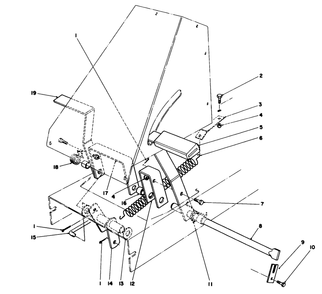 Brake & Clutch Assembly Diagram and Parts List for 56145 9000001 - 9999999 Toro Lawn Tractor