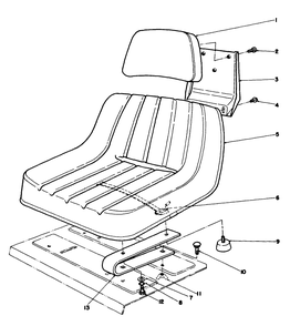 Standard Seat Kit Model No. 30746 (Optional) Diagram and Parts List for 30754 0000001 - 0999999 Toro Lawn Tractor