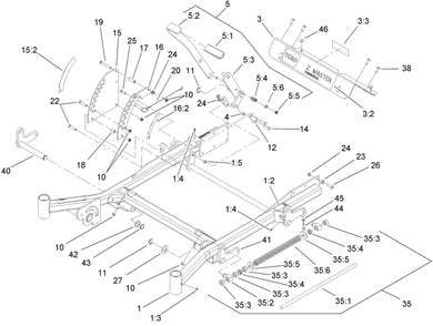 Part Location Diagram of 110-0833 Toro PLATE-DECK LIFT, OUTER