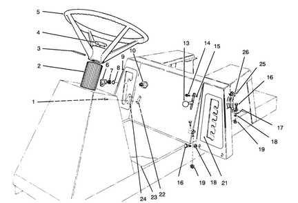 Steering Wheel, Switches & Decals Diagram and Parts List for 70142 59000001 - 59999999 Toro Lawn Tractor