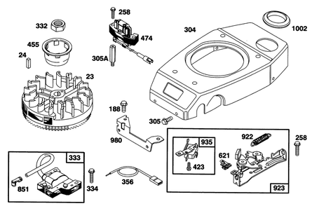 Engine Gts 150 Diagram and Parts List for 20821B 6900001 - 6999999 Toro Lawn Mower