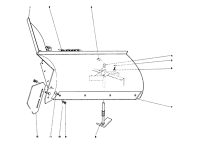 V-Plow Model No. 30750 (Optional) Diagram and Parts List for 30775 300001 - 399999 Toro Lawn Tractor