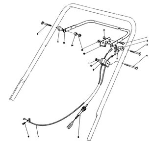 Traction Control Assembly Diagram and Parts List for 20692C 8000001 - 8999999 Toro Lawn Mower