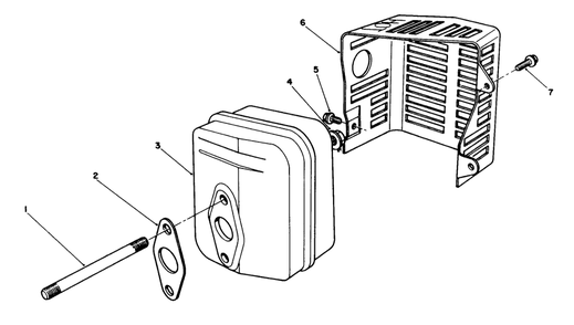 Muffler Assembly (Model No. Vmh7) Diagram and Parts List for 20624 8000001 - 8999999 Toro Lawn Mower