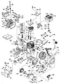 Engine Tecumseh Model No. H50-65504s (5 H.P. Snowthrower Model No. 38040) Diagram and Parts List for 38040 7000001 - 7999999 Toro Snow Blower