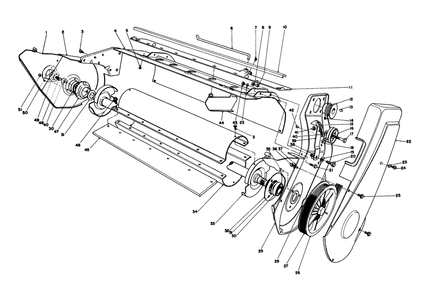 Lower Main Frame Assembly Diagram and Parts List for 38162C 5000001 - 5999999 Toro Snow Blower