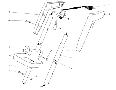 Handle Assembly Diagram and Parts List for 51330 1000001 - 1999999 Toro Trimmer