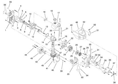 Engine Assembly Diagram and Parts List for 22035C 7000001 - 7999999 Toro Lawn Mower
