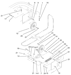 Idler Assembly Diagram and Parts List for 74213 (210000001-210999999)(2001) Toro Lawn Mower