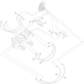 Thrust Frame Hydraulic Hose Assembly No. 2 Diagram and Parts List for 23898 400000000 - 999999999 Toro Lawn Tractor Accessories