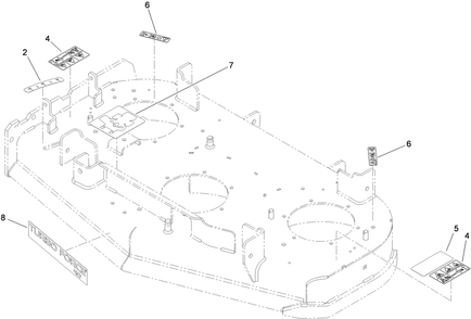 Deck Decal Assembly Diagram and Parts List for 74536TE (310000001-310999999)(2010) Toro Lawn Mower