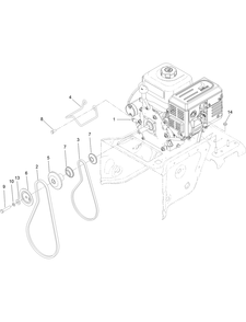 Engine Assembly Diagram and Parts List for 38819 409000000 - 411499999 Toro Snow Blower