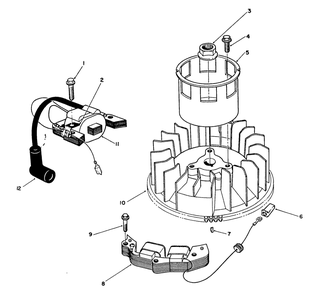 Magneto & Flywheel Assembly (Engine Model No. Vml0-3) Diagram and Parts List for 26626 1000001 - 1999999 Toro Lawn Mower
