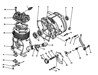 Engine Assembly Diagram and Parts List for 62005 5000001 - 5999999 Toro Generator