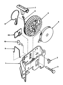Rewind Starter No. 590531 Diagram and Parts List for 20810 2000001 - 2999999 Toro Lawn Mower