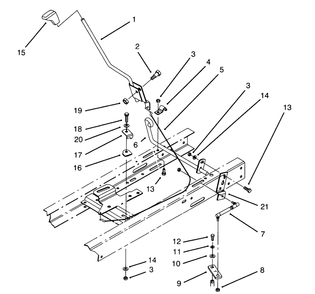 Shift Assembly Diagram and Parts List for 71202 5900001 - 5999999 Toro Lawn Tractor