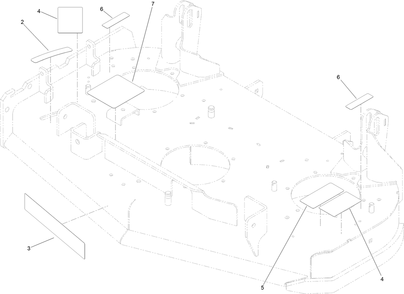 Deck Decal Assembly No. 121-6020 Diagram and Parts List for 74536TE 413000000 - 417999999 Toro Lawn Tractor