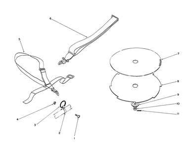 Blade & Harness Accessories (Optional) Diagram and Parts List for 51652 2000001 - 2999999 Toro Trimmer