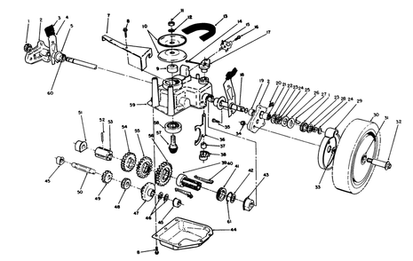 Gear Case Assembly Diagram and Parts List for 20214 2000001 - 2999999 Toro Lawn Mower