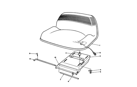 Seat Assembly (For Use On Model No. 56195) Diagram and Parts List for 56185 1000001 - 1999999 Toro Lawn Tractor