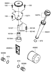 Lubrication Equipment Assembly Diagram and Parts List for 74450TE (290000001-290999999)(2009) Toro Lawn Mower