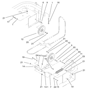 Idler Assembly Diagram and Parts List for 74214 (210000001-210999999)(2001) Toro Lawn Mower