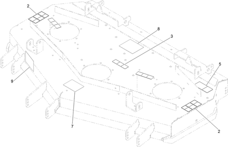 Deck Decal Assembly Diagram and Parts List for 74279TE (316000001-316999999)(2016) Toro Lawn Tractor
