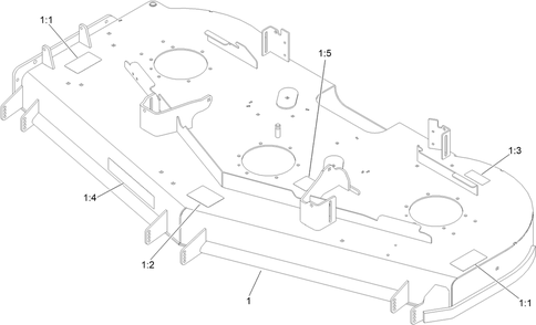 Deck Decal Assembly No. 145-1971 Diagram and Parts List for 74022 412000000 - 414070031 Toro Lawn Tractor