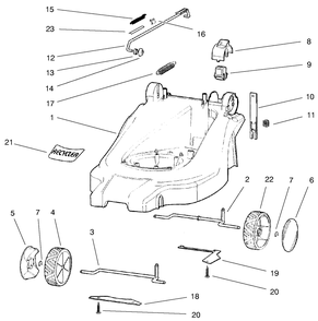 Chassis Assembly Diagram and Parts List for 21070 8900001 - 8999999 Toro Lawn Mower