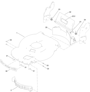 Housing Assembly Diagram and Parts List for 21442 411820185 - 411994987 Toro Lawn Mower